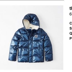 ABERCROMBIE ESSENTIAL PUFFER- METALLIC BLUE- 7/8